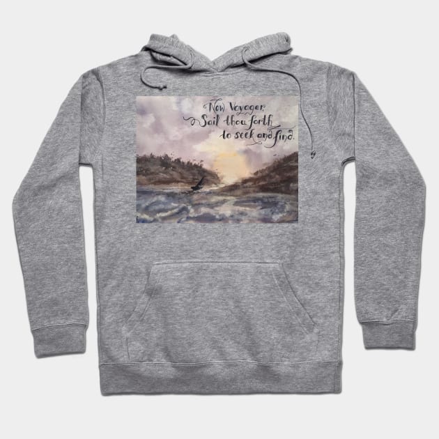 Now Voyager Watercolor Hoodie by BakersDaughter